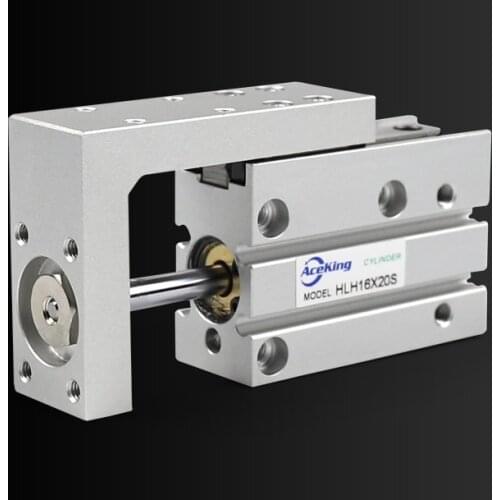 Mask Machine Cylinder HLH16X20S MXH16X20S, Precision Guide Bottom Side Intake, 2 styles