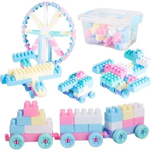 Childrens plastic building blocks toys assembled diy toys childrens educational large particles baby intelligence development