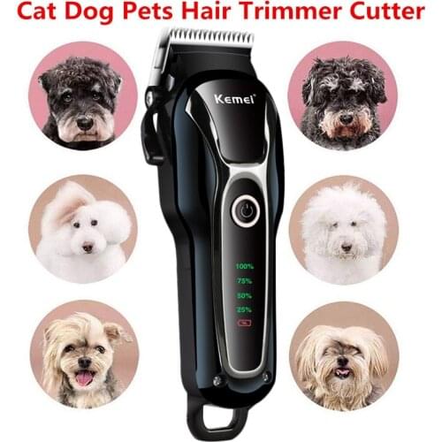 "Electrical Pet Hair Trimmer Rechargeable Pet Dog Cat Low-noise Hair Clipper Grooming Shaver Cut Machine Set for Pet 100-240v"