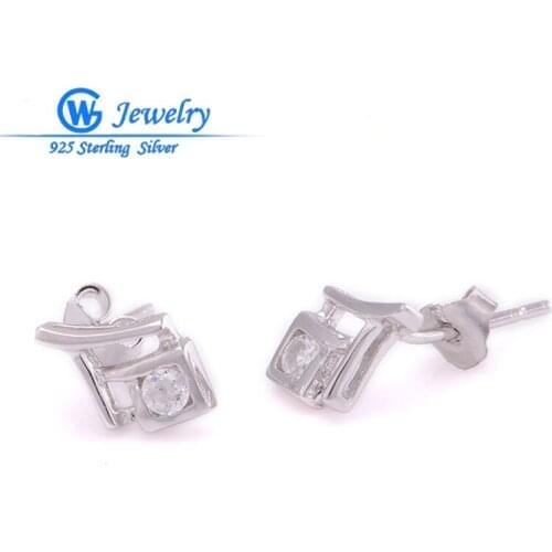 GW Fashion Jewelry Fashion 925 Sterling Silver Earrings Flower Desgin European Brand Stamped FERIV005H50