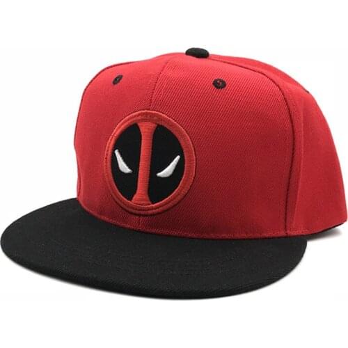 Superhero Deadpool Hat Wade Wilson Cartoon Adjustable Snapback Sun Hats Hip Hop Baseball Caps Casquette