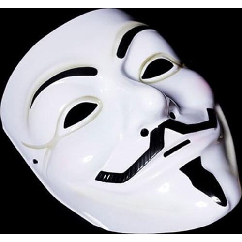Movie Cosplay V for Vendetta Hacker Mask Anonymous Guy Fawkes Halloween Christmas Party Gift for Adult Kids Film Theme Mask