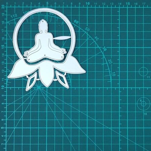 Women Yoga Lotus Pose Metal Cutting Dies For Stamps Scrapbooking Stencils DIY Paper Album Cards Decor Embossing 2020 New