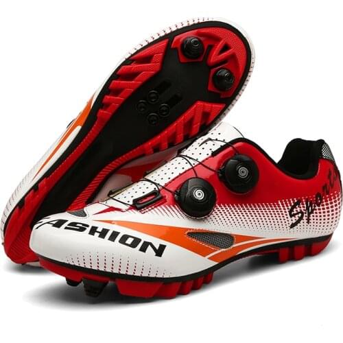 MensCycling Shoes Mountain Bike Cycling Shoes Men Self-locking SPD Road Bike Bicycle Anti-skid Spikes Mens Casual Sports Shoes