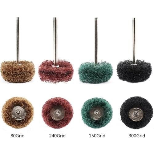 40Pcs Nylon Mini Drill Abrasive Brush Set Buffing Polishing Wheels Shank Metal Polish for Dremel Rotary Power Tool Accessories