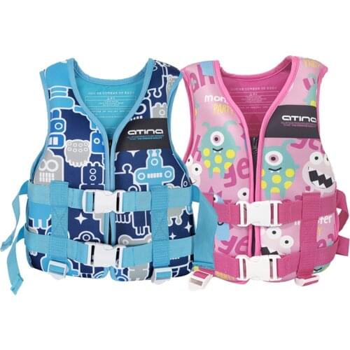 Neoprene Kids Swim Vest Life Jacket Flotation Swimming Aid for Toddlers with Adjustable Safety Strap Age 2-12 Years/20-60KG