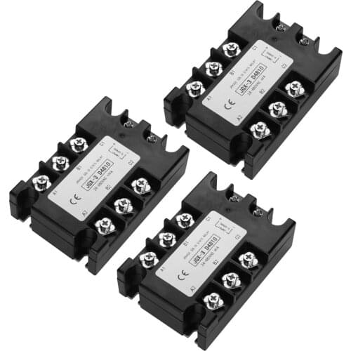 Latest DC control AC three phase solid state relay SSR good quality 10A 25A 40A Control Voltage 3-32VDC output voltage 24-480VAC
