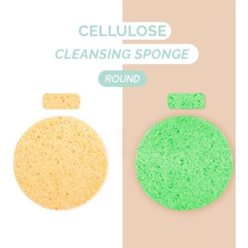 Cleanse Sponge Natural Wood Pulp Sponge Cellulose Compress Face Ound Makeup Remover Tool Exfoliator Cosmetic Puff Maquiagem