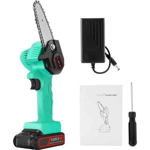 Mini Chainsaw 4 Inch Electric Pruning Shears Brushless Cordless Chainsaw Garden Pruning Tool Cordless Chainsaw with US Plug