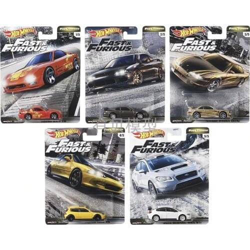 2020 Hot Wheels cars1/64 Fast furious 6 subaru civic EG NISSIAN S15 Mazda RX7 Collectors metal car for boys gift