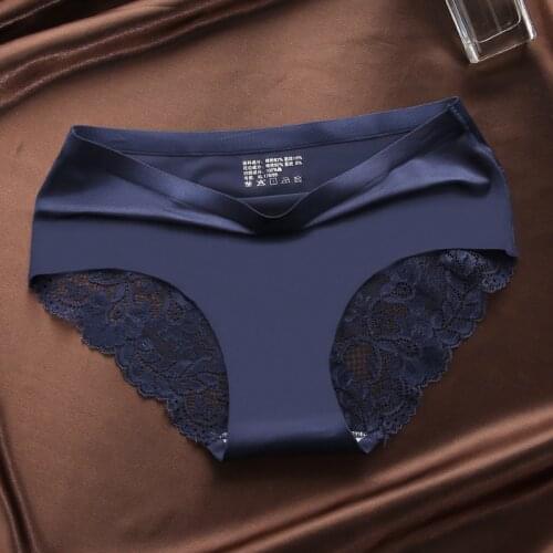 QA251 Elegant Lace Women Briefs Middle Waist Seamless Underwear Culotte Femme Big Size Lingerie Panties