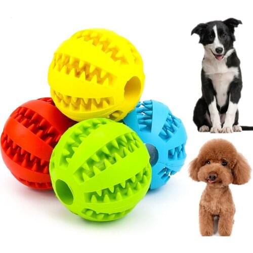 Pet Dog Toys Rubber Leaking Ball Pet Cat Dog Interactive Toy Pet Cat Dog Chew Toys Tooth Cleaning Balls puppy toys