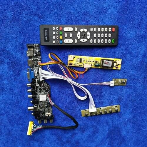 HDMI-compatible VGA AV USB KIT 1366*768 LVDS-30Pin 2CCFL Fit HT156WX1/LM156WH1/M156B1/M156XW01 DVB Digital Signal LCD Drive Card