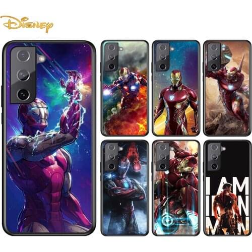 Superhero Iron Man For Samsung Galaxy S21 S20 S10e S9 S8 S7 S6 Plus Ultra Lite Edge 5G Silicone Black Soft Phone Case
