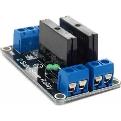 Solid state relay module: 2 channel 5v low level with fuse 250v/2a/ AF2