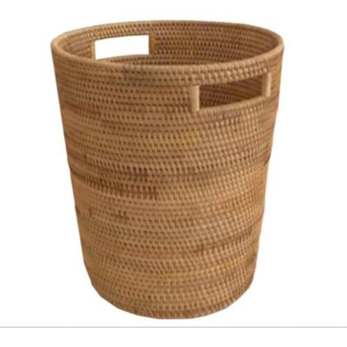Vietnamese handmade hot sell woven rattan laundry basket