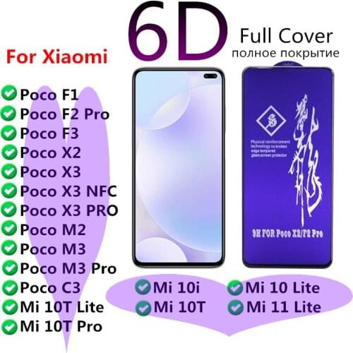 Rinbo Screen Glass For Xiaomi Mi 10T Pro Screen Protector For Xiaomi Mi 10T Lite Poco F2 Pro X2 Pocophone F1 Tempered Glass