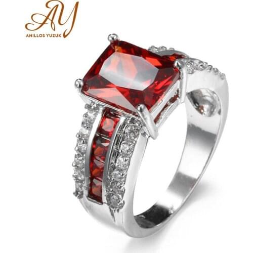 Anillos Yuzuk Silver 925 Ring For Charm Female Luxury Designer Topaz Finger Ring Ruby Aquamarine Women Fine Jewelry Size 6-10