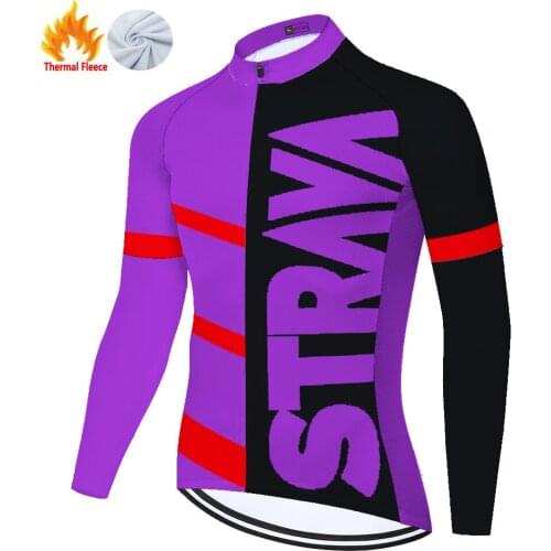 Strava Winter Thermal Fleece Maglia Uomo Tricotas 져지 Camiseta Attrezzature Maillot Cycling Jersey Men Tricota Ciclismo Hombre