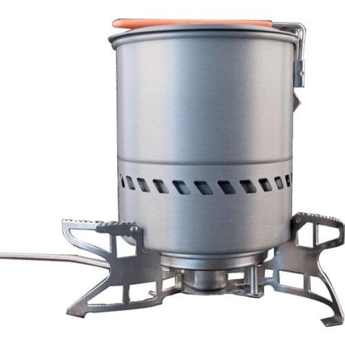 1.5L Portable Outdoor Fast-Heating Pot Utensil Camping Traveling Tableware With Gas Stove for Cooking Hiking Picnic Set