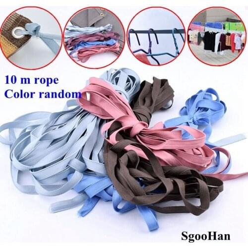 10m Nylon Home Clothesline Maza Stools Rope Sun Shading Net fixing Greenhouse Film Flat Strip Fruit Tree Branch Pulling Rope