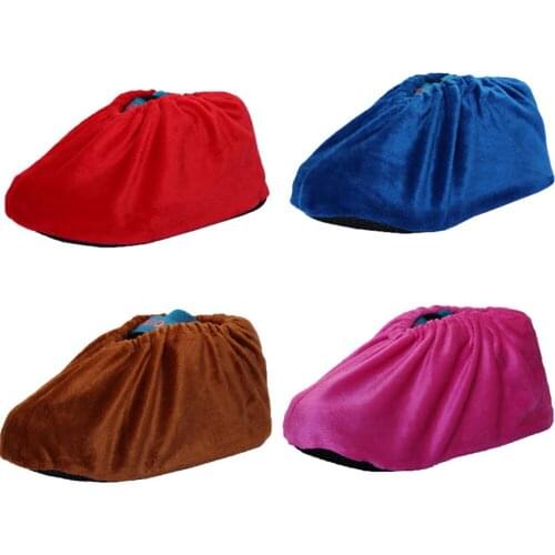 10 Pairs/lot Boot Slip-on Shoe Covers Washable Overshoes Shoe Cover Elasticity Reusable Dust-proof Flannel Random Color Delivery