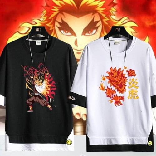 10 Styles Anime Demon Slayer Costume Kochou Shinobu Cosplay Black T-shirt Kamado Nezuko Tanjirou Kimetsu No Yaiba Train Mugen