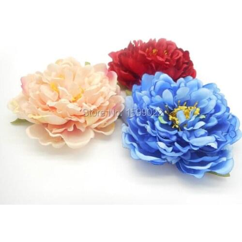 12pcs/lot 5.9inch Retro Peony Flower Hair Pieces Floral Accessories Barrettes Alligator Clips Headpiece Carnival Headdresses