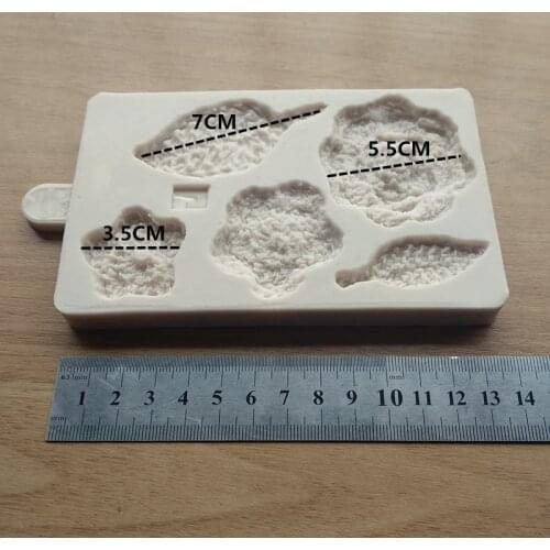 3D Texture Cake Border Silicone Mold Flower Leaf Fondant Molds Cake Decorating Tools Chocolate Gumpaste Moulds SQ1820