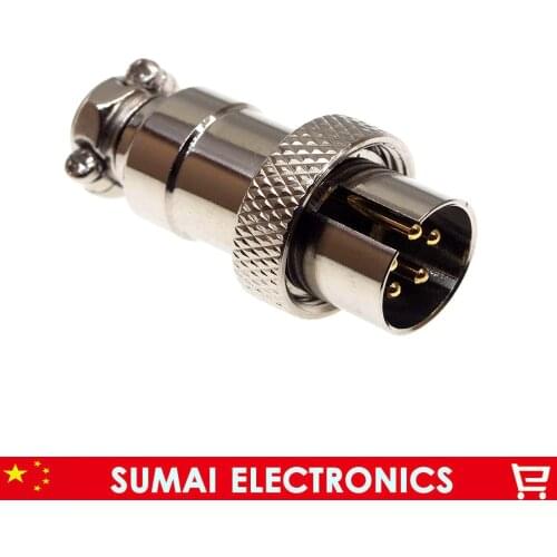 5 Pin 16mm Male Wire Panel Connector kit GX16 Plug for aviation,computer ect.reversed assembling type ,5P circular connector