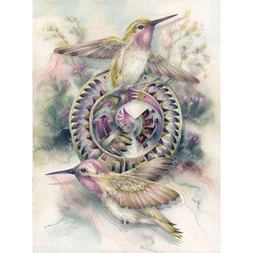 5D DIY Diamond Painting Bird Square Full 3D Diamond Painting Cross Stitch Animal Crystal Needlework Home Decorative