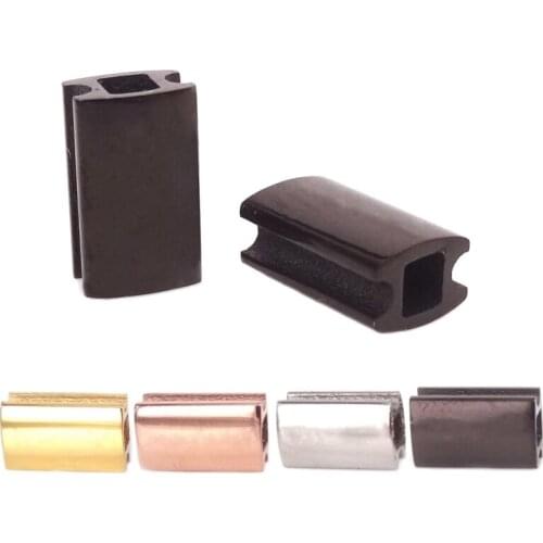 8mm*14mm Customized Rectangle Logo beads,Customer Engrave Bead Fit Personalized Bracelet Jewelry DIY Stainless Steel Clasp Beads