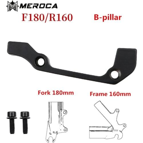 Meroca MTB Adapter F180/R160 B-pillar For Mountain Bike Hydraulic Disc Brake Converter Bicycle Frame Fork Conversion Seat