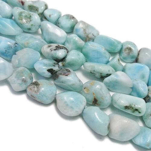 Natural Stone Freeform Larimar Spacer Beads For Jewelry Making Strand 15" DIY Jewelry Accessorries Bead For Bracelet 6 8 10mm