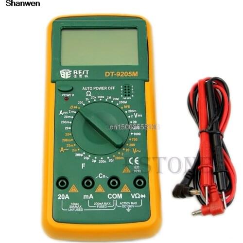 Newest DT9205M Digital Multimeter Voltmeter Ohmmeter Ammeter Capacitance Tester