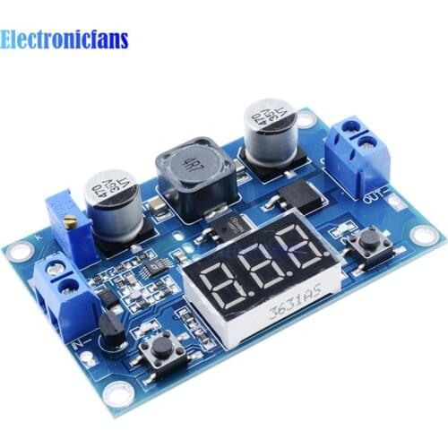 DC-DC 100W 3-35V 12V to 3.5-35V Boost Step-up Module Step Up Power Supply LED Voltmeter Comes with Heat Sink