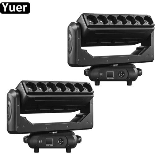 2Pcs/Lot DJ Disco Light 7X40W RGBW 4IN1 LED Pixel Bar Beam Zoom Wash Effect Moving Head Light For Party Wedding Stage Effect