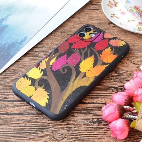 For iPhone Collage Rainbow Tree- Made From Recycled Math Books Print Soft Matt Apple iPhone Case