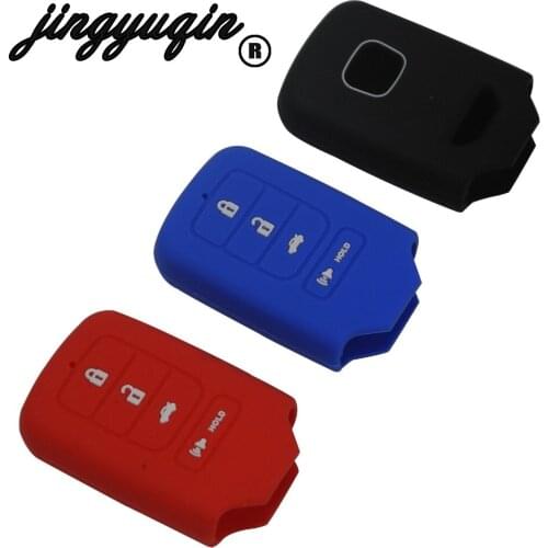Jingyuqin Car Key Case Key Cover FOB For Honda 2013 2014 for Accord Civic Pilot CRV HRV EX EXL Remote keyless Car-styling