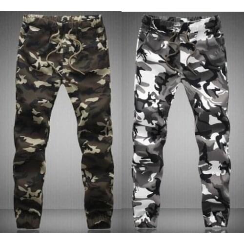 Camouflage pants mens shorts spring mens camouflage pants leg pants Korean version of slim casual pants cotton shorts
