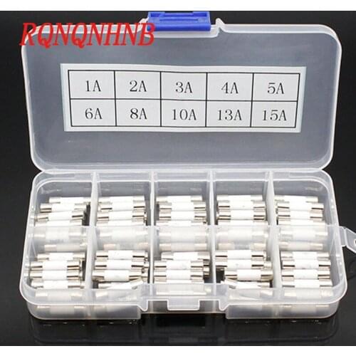 Ceramic Fuse 5mm x 20mm Slow Blow T 1A 2A 3A 4A 5A 6A 8A 10A 12A 15A 250V