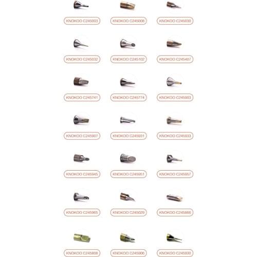 KNOKOO Equivalent C245030 032 036 930 001 957 903 933 soldering iron tips for T245 handpieces DI3000 T12-1 solder iron 10pcs/bag