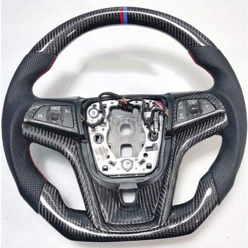 Carbon Fiber Steering Wheel Leather For Chevrolet Cruze Hatchback Sedan Malibu 2009 2010 2011 2012 2013