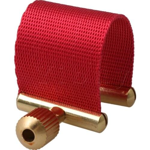 Yibuy 64x25.6mm Red Saxophone Mouthpiece Ligature for Tenor Sax Replacement
