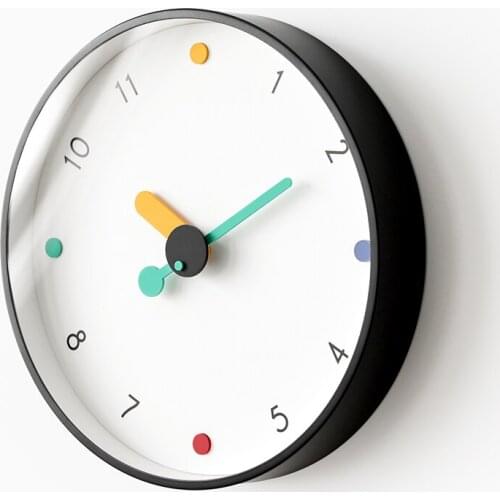 Round Quartz Wall Clock Modern Design Cute Luxury Creative Kitchen Wall Clock Simple Art Living Room Zegar Wall Clocks AE50WC