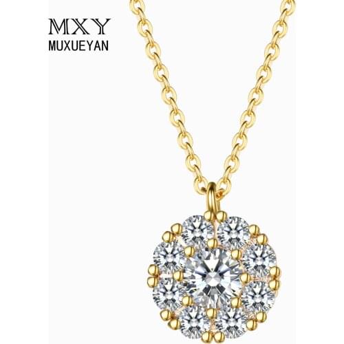 925 Sterling Silver Round Whirling Pendants Necklaces For Women Unique Gold Jewelry Wedding 2021 Trend MUXUEYAN