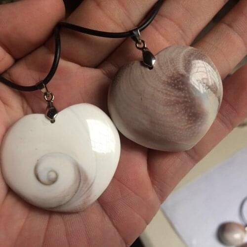Heart shape natural shell pendant fine jewerly for woman for girl wholesale