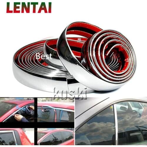 LENTAI For Mercedes benz w204 w203 w211 Chevrolet cruze captiva aveo Land Rover 5M Chrome Trim Styling Car Sticker Molding Strip