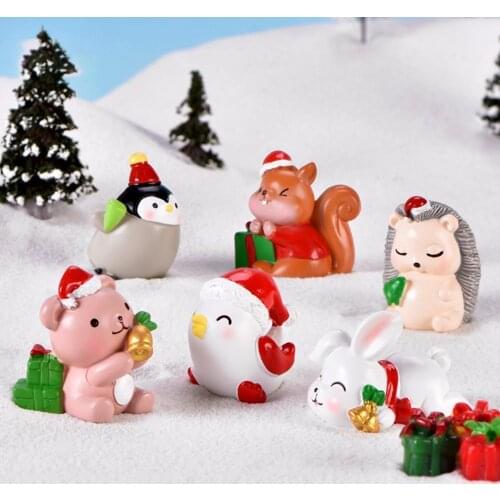 Cute Cartoon Animal Shape Resin Miniatures DIY Display Mold Garden Home Decor