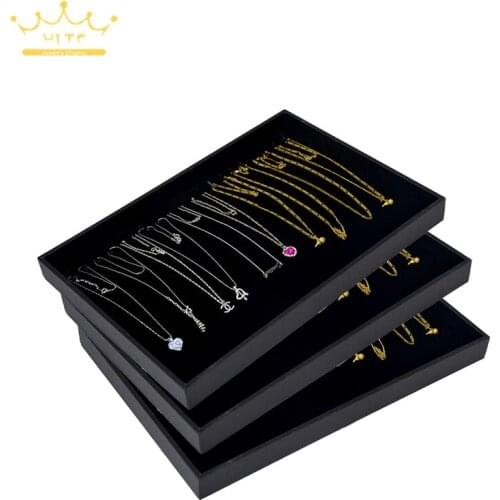 Jewellry Display Showing Case Black Velvet Jewelry Tray Series Bracelet Display Necklace Organizer Ring Earring Holder